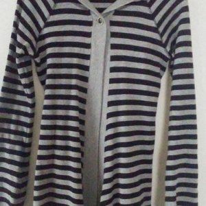 COPY - Hoodie Jacket Striped Black Lightweight Small